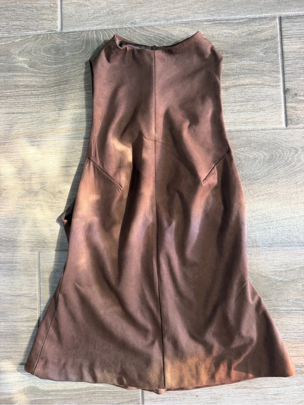 Women's Brown Sleeveless A-Line Top